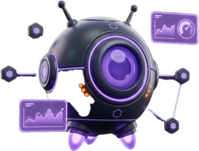 Hovering IoT sensor robot linked to sensor nodes and live dashboards